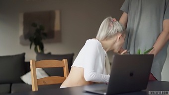 Eva Elfie'S Steamy Zoom Session Turns Into A Wild Creampie Adventure
